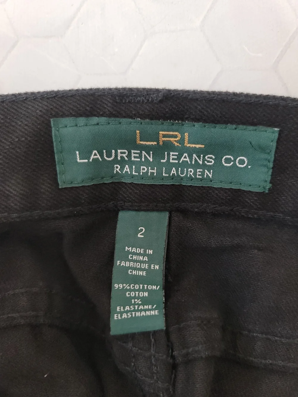 Lauren Ralph‎ Lauren Jeans Co. Black Pencil Cotton Denim Skirt Size 2 Goth